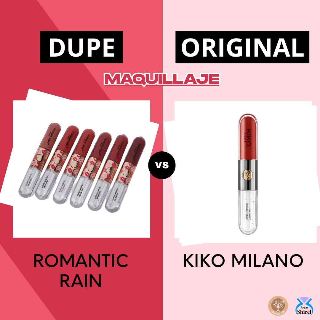 BRILLO LABIAL 2 EN 1 DE COLOR Y TRANSPARENTE ROMANTIC RAIN (DUPE DE KIKO)