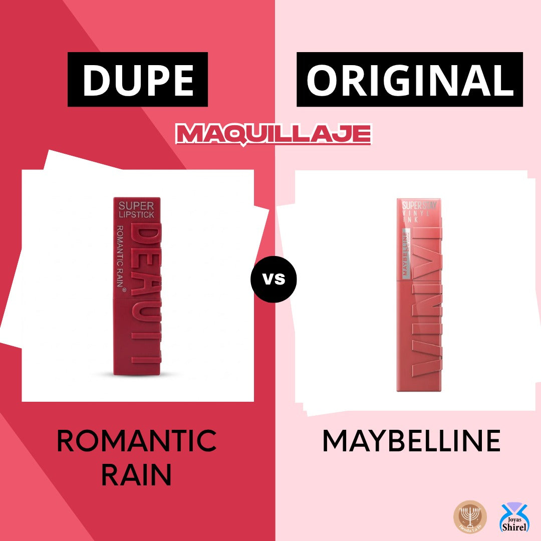 LIPSTICK RESISTENTE AL AGUA DE LARGA DURACION 24H ROMANTIC RAIN (DUPE DE MAYBELLINE)