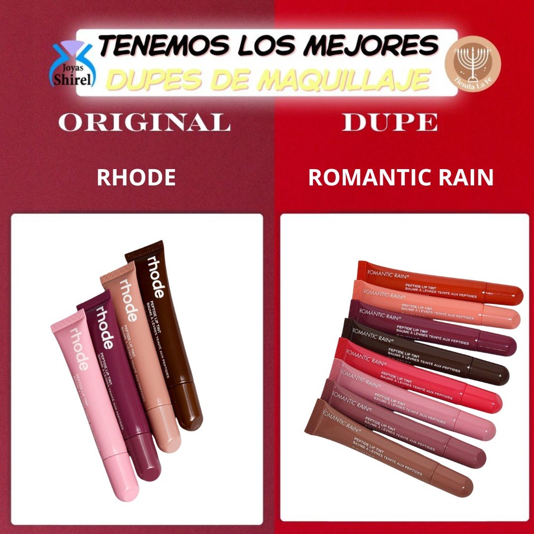 BALSAMO LABIAL CON COLOR CON PEPTIDOS APRUEBA DE AGUA ROMANTIC RAIN 10ML (DUPE DE RHODE)
