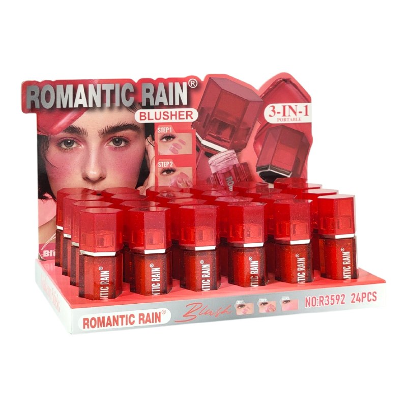 RUBOR EN LIQUIDO MULTIFUNCIONAL ACABADO NATURAL 6 TONOS ROMANTIC RAIN(DUPE DE SHEGLAM)