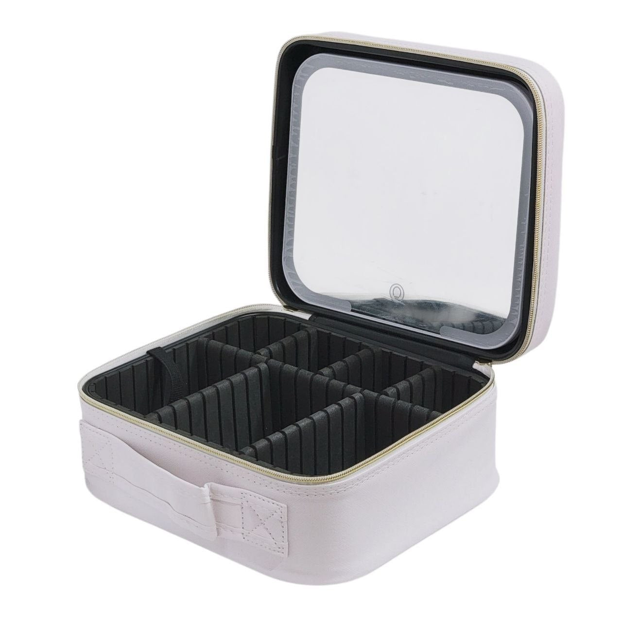 ESTUCHE ORGANIZADOR DE MAQUILLAJE CON ESPEJO LED 3 MODOS DE ILUMINACION