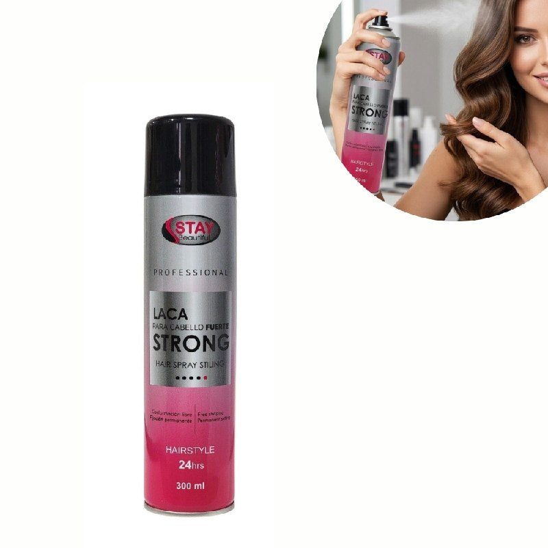 SPRAY FIJADOR PARA EL CABELLO DE EFECTO FUERTE DE LARGA DURACION STAY BEAUTIFUL 300ML