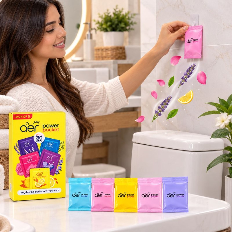 SET DE AROMATIZANTE AMBIENTADOR CONTINUO PARA BAÑO AER 5PCS