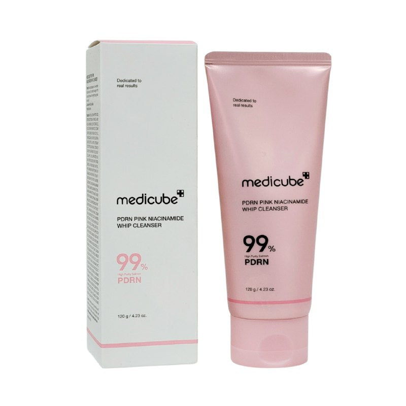 JABON FACIAL REGENERADOR ANTIEDAD EN ESPUMA CON NIACINAMIDA ROSA Y PDRN MEDICUBE 120G