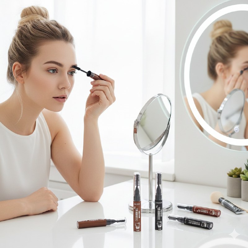 MASCARA DE GEL Y CEPILLO PARA CEJAS ESPESANTE DE LARGA DURACION 16H MECOW 13ML
