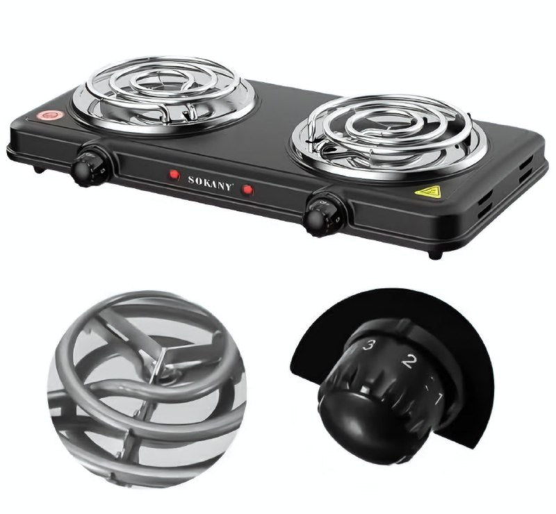 MAQUINA ESTUFA ELECTRICA, GRAN POTENCIA DE FUEGO 2000W, MULTIPLES OPCIONES DE COCCION, POTENCIA AJUSTABLE SOKANY SK-5110