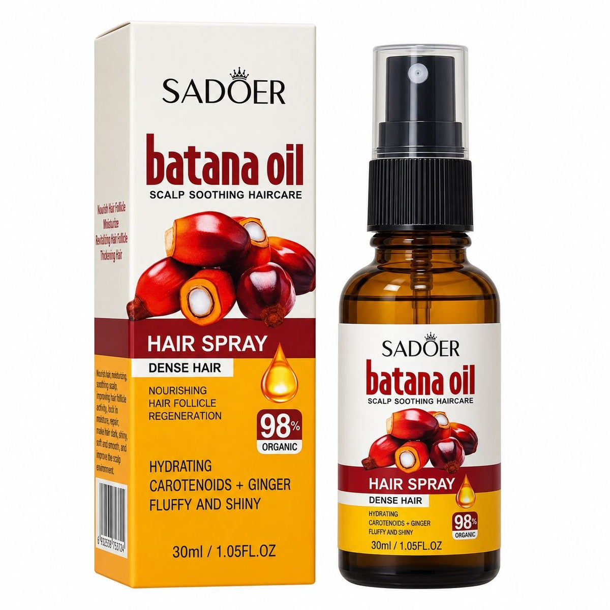 ACEITE PARA EL CABELLO EN SPRAY DE BATANA REVITALIZANTE SADOER 30ML