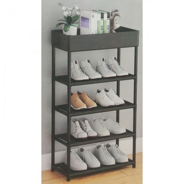 ORGANIZADOR ZAPATERA PLASTICA DE 6 NIVELES, AHORRO DE ESPACIO, ALMACENA HASTA 10 PARES DE ZAPATOS STORAGE SHOE RACK 98.5X21.5X40CM