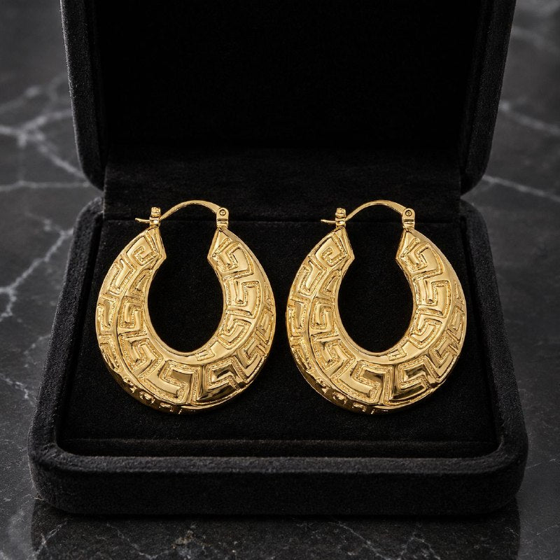 ARGOLLAS DE ENCHAPE PARA DAMA 4CM