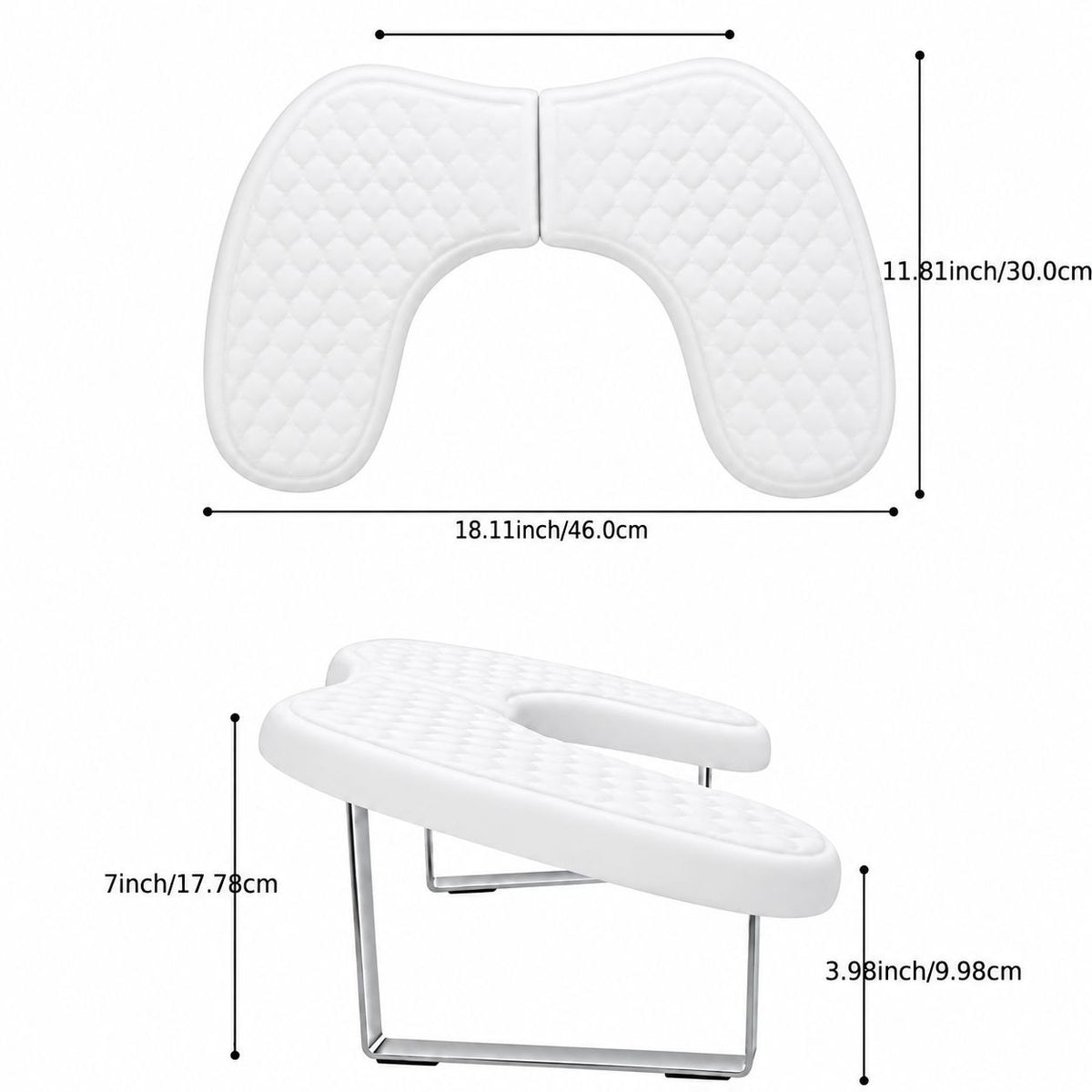 REPOSAMANOS EN U PLEGABLE PARA MANICURA UH9 46CMX30CMX17.8CM