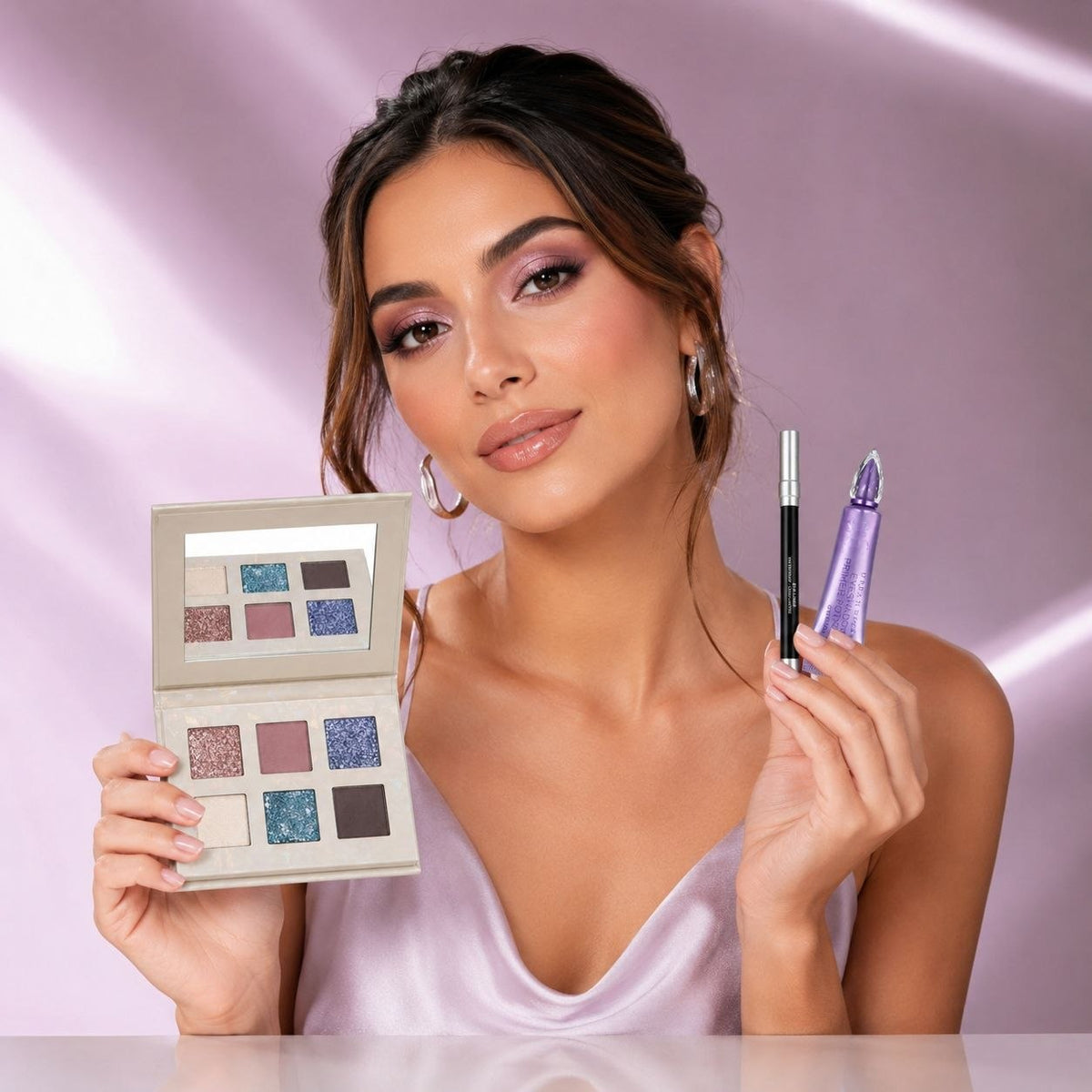 SET DE MAQUILLAJE PARA OJOS PALETA DE SOMBRAS DELINEADOR Y PREBASE MAJOR GEMS URBAN DECAY