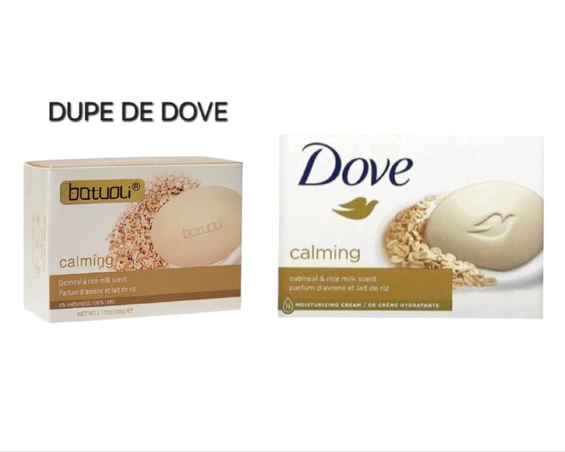 JABON CORPORAL EN BARRA CON AROMA A AVENA Y LECHE DE ARROZ BATUOLI 100G (DUPE DE DOVE)