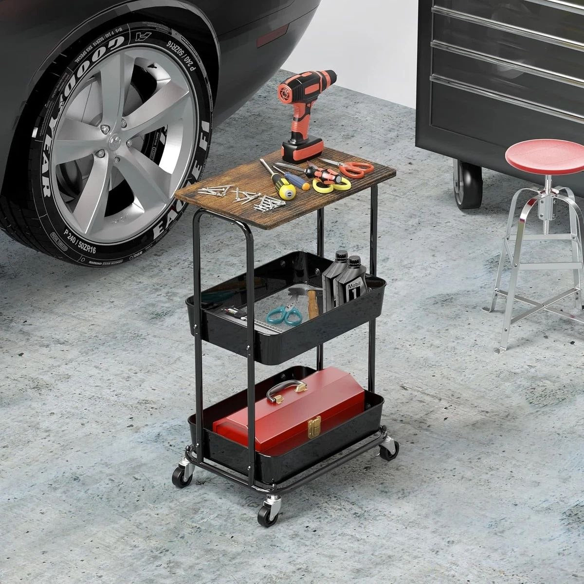 CARRITO ORGANIZADOR CON RUEDAS LOTUS 2 NIVELES
