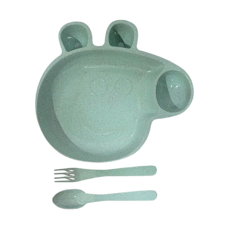 PLATO EN SET INFANTIL DE 4 DIVISIONES DE PEPPA PIG 3 COLORES