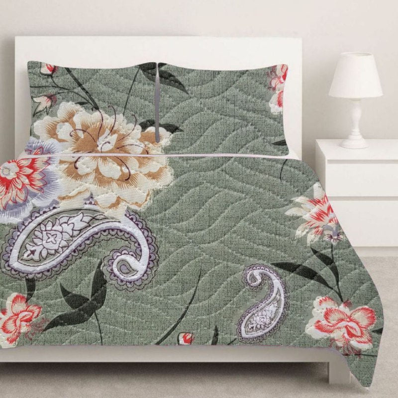 JUEGO DE SABANAS CAMERA EDREDON REVERSIBLE DE 3PCS QUEEN BENELI HOME