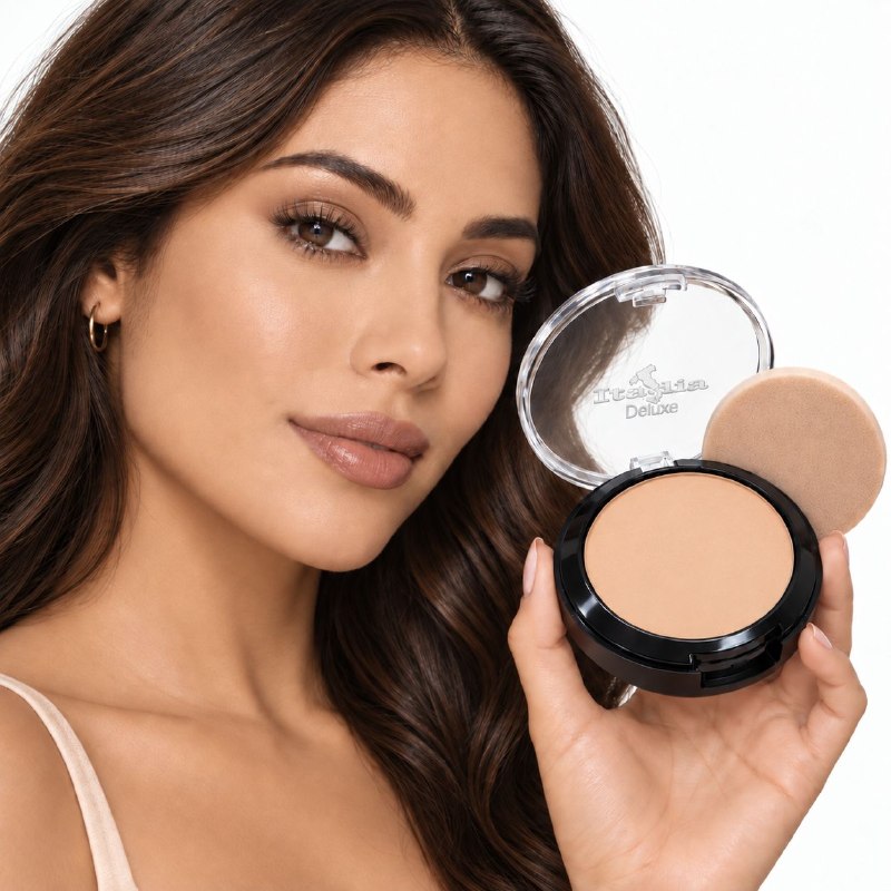POLVO COMPACTO MATIFICANTE CON PROTECCION SOLAR TONO LIGHT BEIGE 05 ITALIA DELUXE 8G
