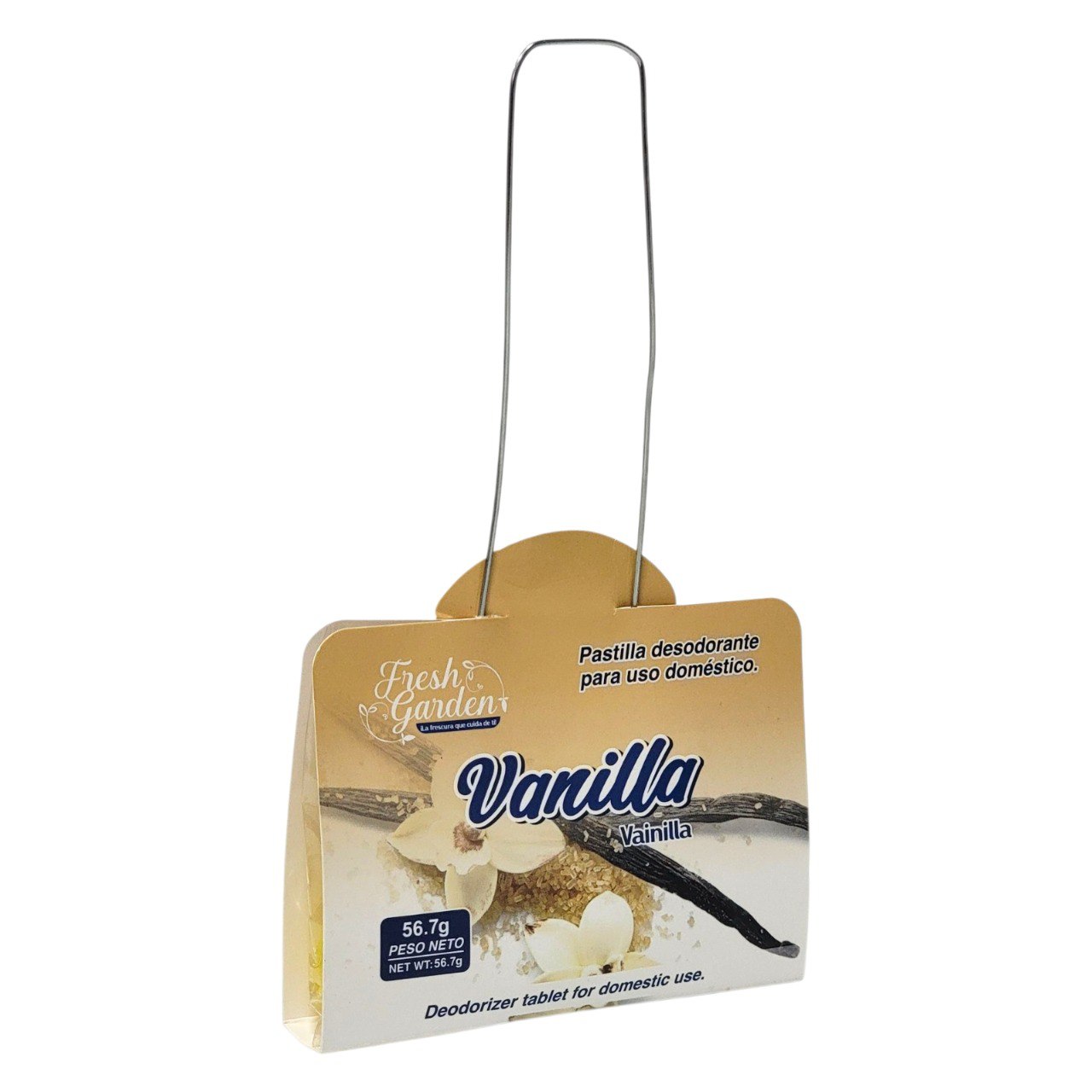 AMBIENTADOR EN PASTILLA PARA BAÑO CON OLOR A VAINILLA 56.7G FRESH GARDEN