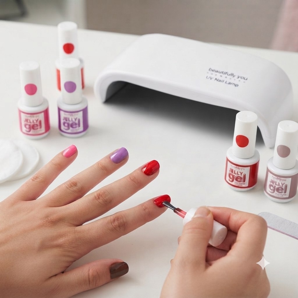 KIT DE UÑAS PERMANENTES CON LAMPARA CON TECNOLOGIA UV LED USB BEAUTIFULLY AMAZING