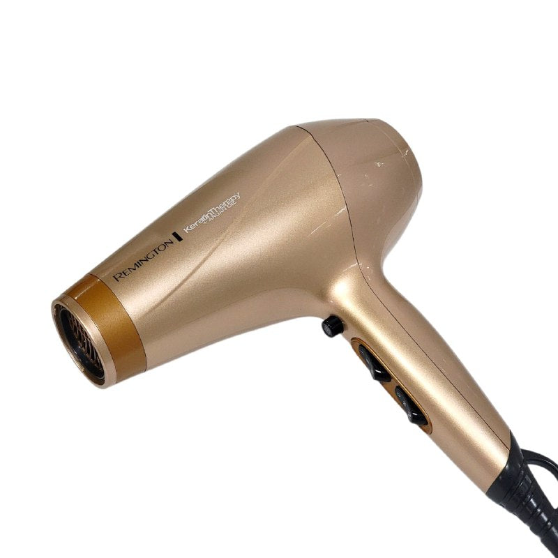 SECADORA PARA EL CABELLO DE QUERATINA Y ACEITE DE ARGAN DE CERAMICA BRILLANTE Y MENOS FRIZZ REMINGTON