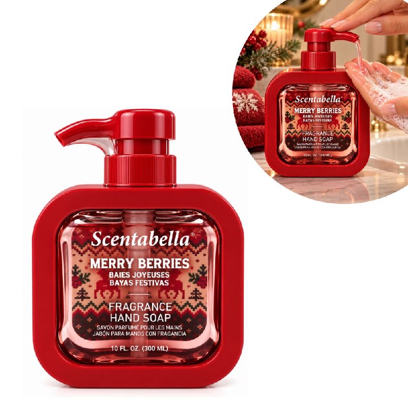 JABÓN LÍQUIDO DE MANOS CON FRAGANCIA BAYAS FESTIVAS SCENABELLA 3000ML