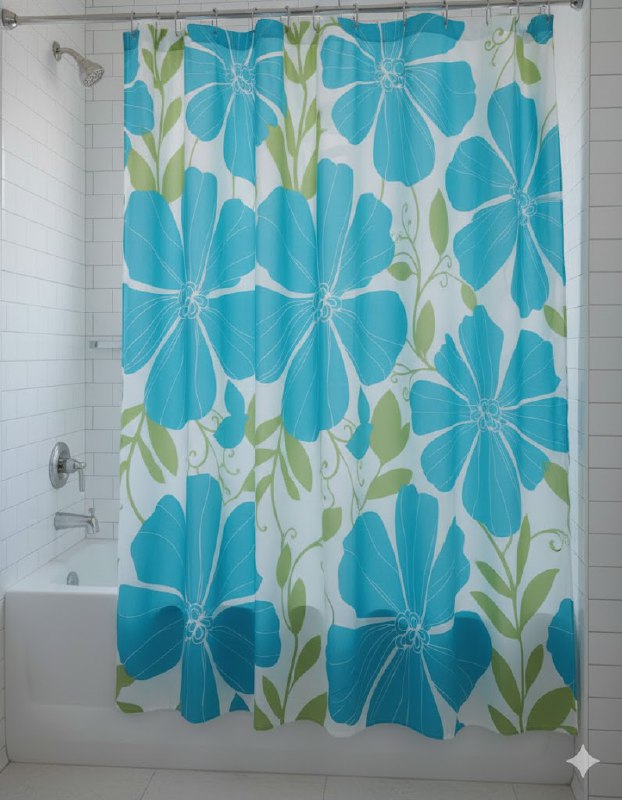 CORTINA DE DUCHA DE POLYSTER SIMPLE Y MODERNO CON 12 ARANDELAS DURADEROS 180X180CM CASA BONITA 6 ESTILOS