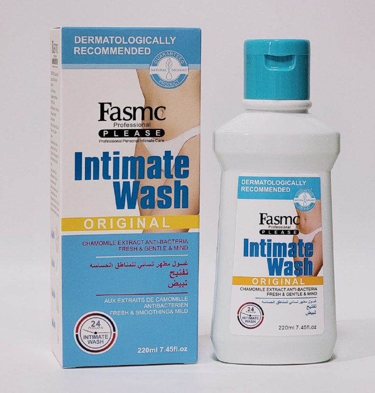 JABON INTIMO SENSIBLE CON EXTRACTO DE MANZANILLA ARANDANO Y ACIANO FASMC PROFESSIONAL 220ML