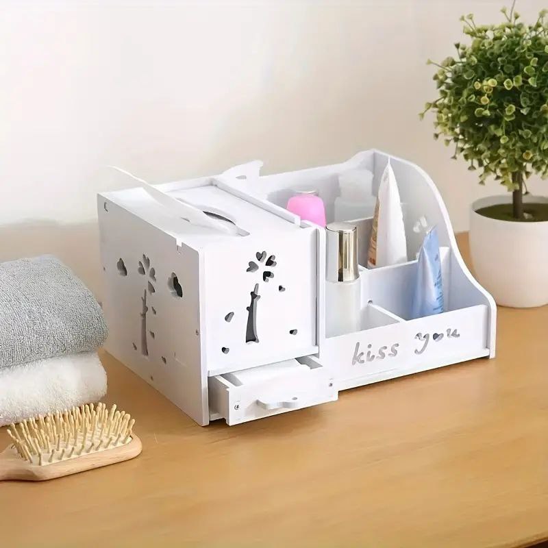 ESTANTE ORGANIZADOR DE COSMETICOS, MAQUILLAJE O JOYERIA COLOR BLANCO