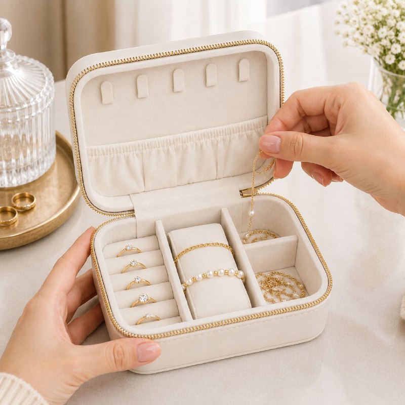 ORGANIZADOR JOYERO ELEGANTE PORTATIL