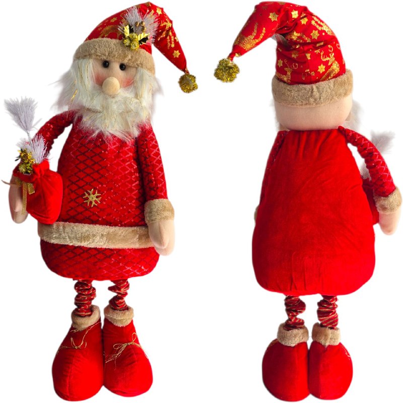 DECORACION ADORNO NAVIDEÑO PELUCHE MUÑECO DE HOMBRE DE NIEVE O SANTA CLAUS ELEGANTE Y LINDO