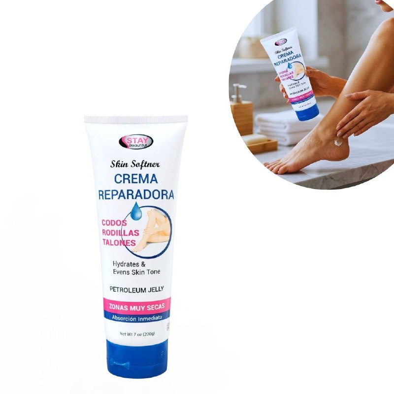 CREMA CORPORAL REPARADORA Y ACLARANTE PARA ZONAS ASPERAS COMO CODOS, RODILLAS Y TALONES STAY BEAUTIFUL 200G
