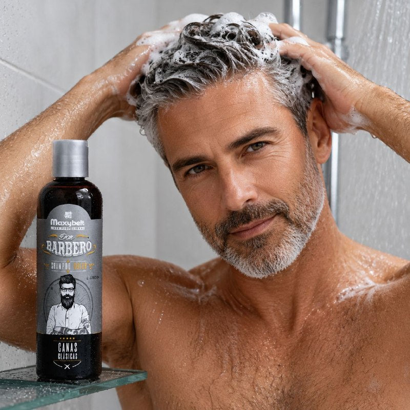 SHAMPOO TONALIZADOR Y MATIZADOR DE CANAS PARA HOMBRES MAXYBELT 200ML