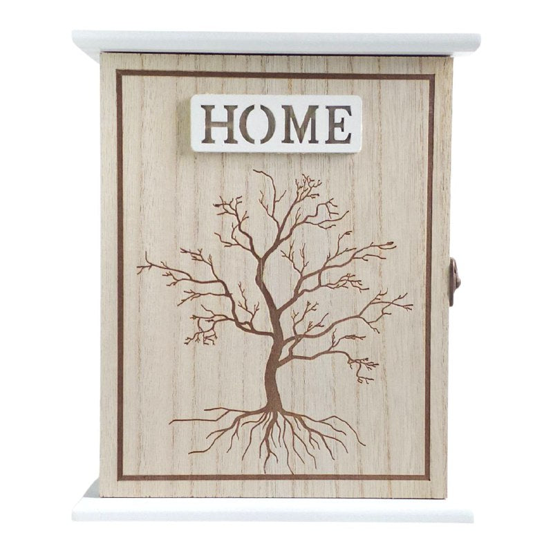 PORTA LLAVES, LLAVERO DECORATIVO PARA LLAVES ESTILO RUSTICO MADENA NATURAL 6 GANCHOS 20X28CM