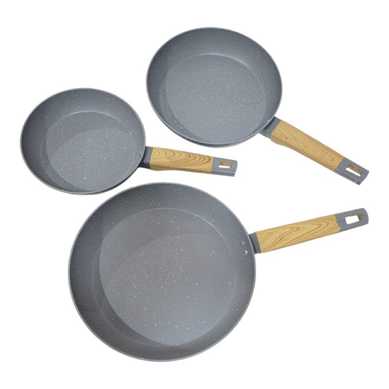 SET DE SARTENES DE ALUMINIO FORJADO ANTIADHERENTES 3PCS GIYOCA COOK