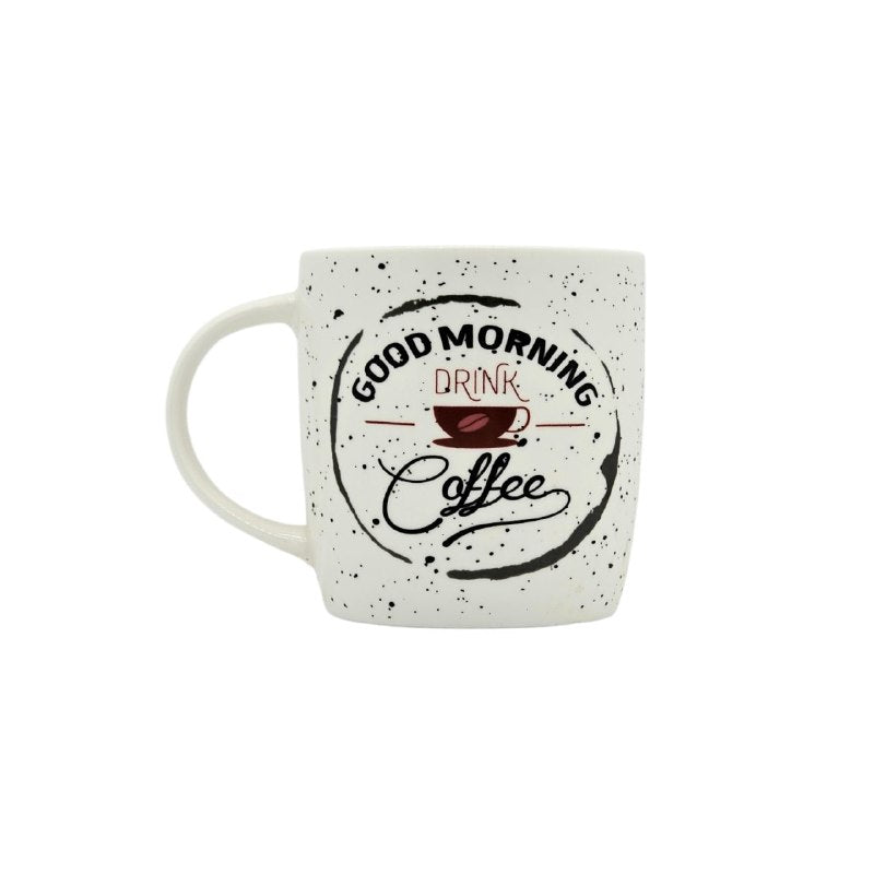 TAZAS DE CERAMICA DE ALTA RESISTENCIA CON ACABADO BRILLANTE Y DISEÑO ERGONOMICO 330ML, 9 ESTILOS