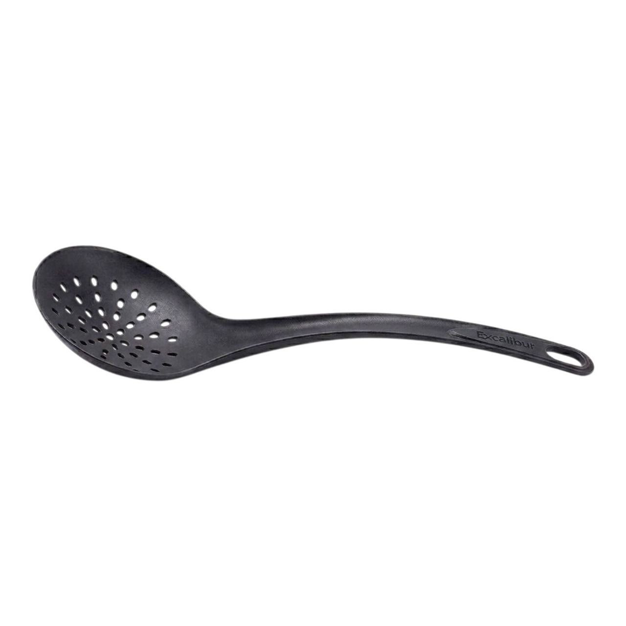 CUCHARA ESCURRIDORA ESPUMADORA DE NYLON RESISTENTE EXCALIBUR 32x12 CM