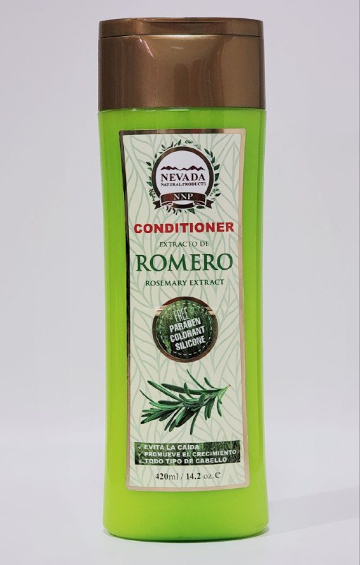 ACONDICIONADOR PARA EL CABELLO CON ESTRACTO DE ROMERO, FORTALECE LA FIBRA CAPILAR, EVITA LA CAIDA, REDUCE LA GRASA Y OXIGENA, DANDO BRILLO DESDE RAIZ HASTA LAS PUNTAS NEVADA 420ML