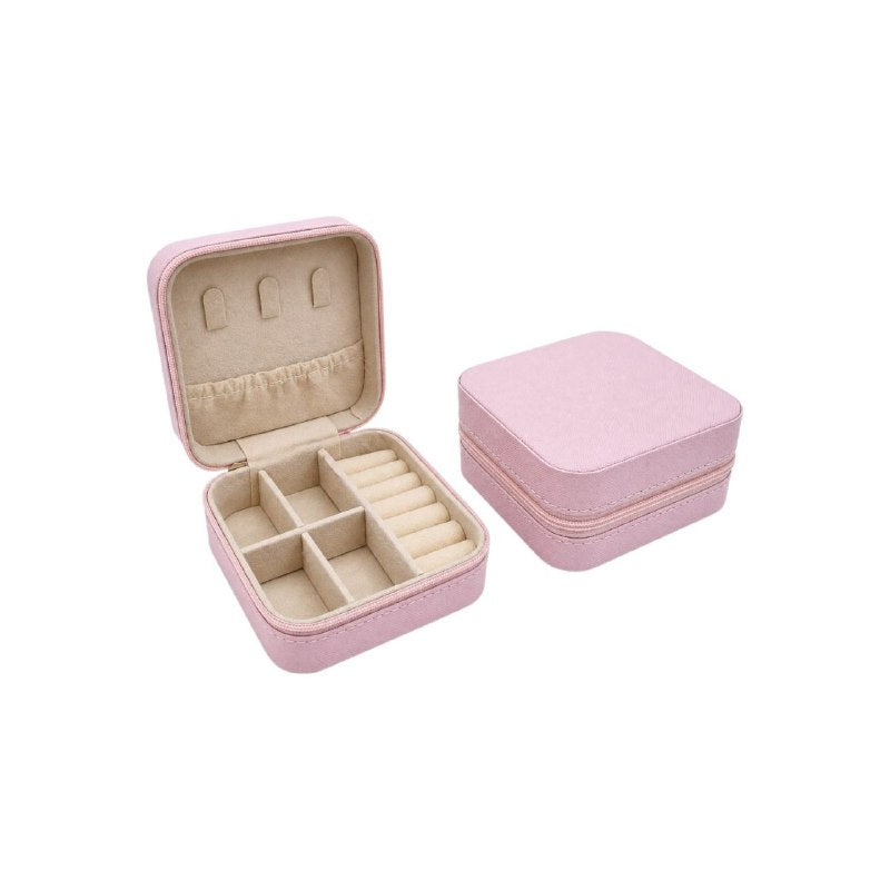 ORGANIZADOR MINI JOYERO DE VARIOS COMPARTIMIENTOS DE TAMAÑO COMPACTO 10.2X10.2CM