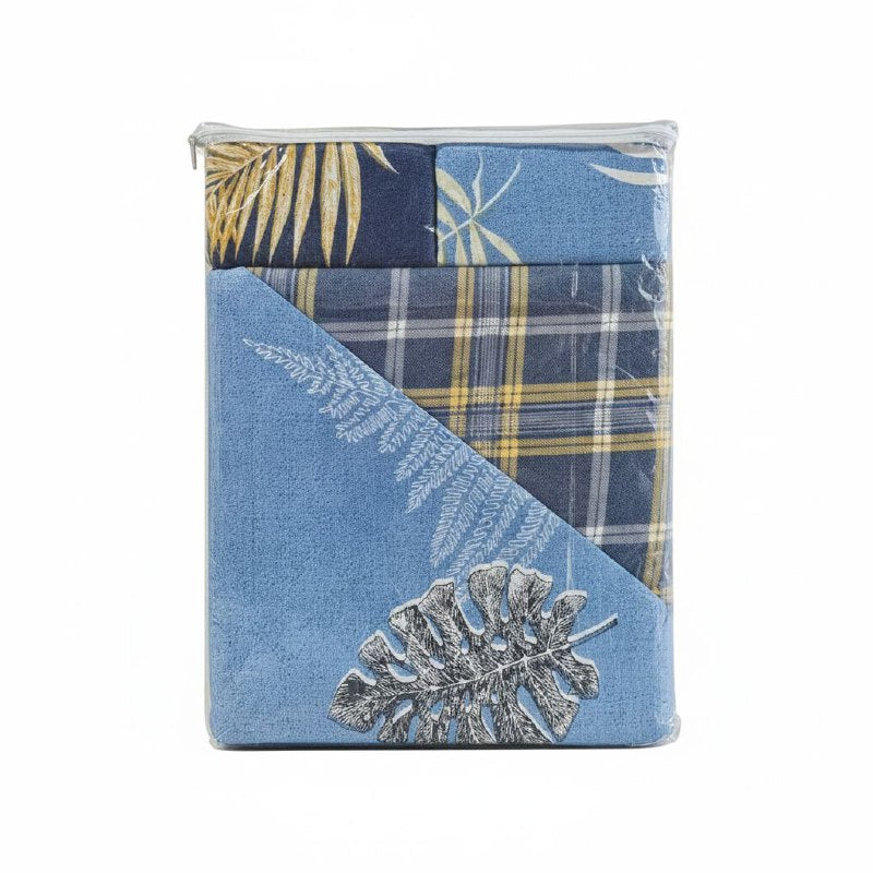 JUEGO DE SABANAS CAMERA EDREDON REVERSIBLE DE 3PCS QUEEN BENELI HOME