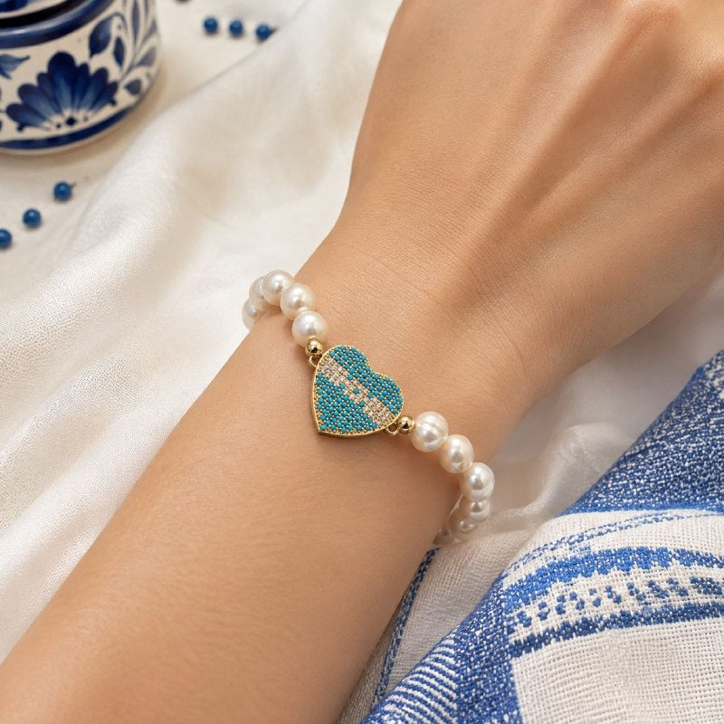 PULSERA DE ENCHAPE ELASTICA PARA DAMA CON DISEÑO DE HONDURAS