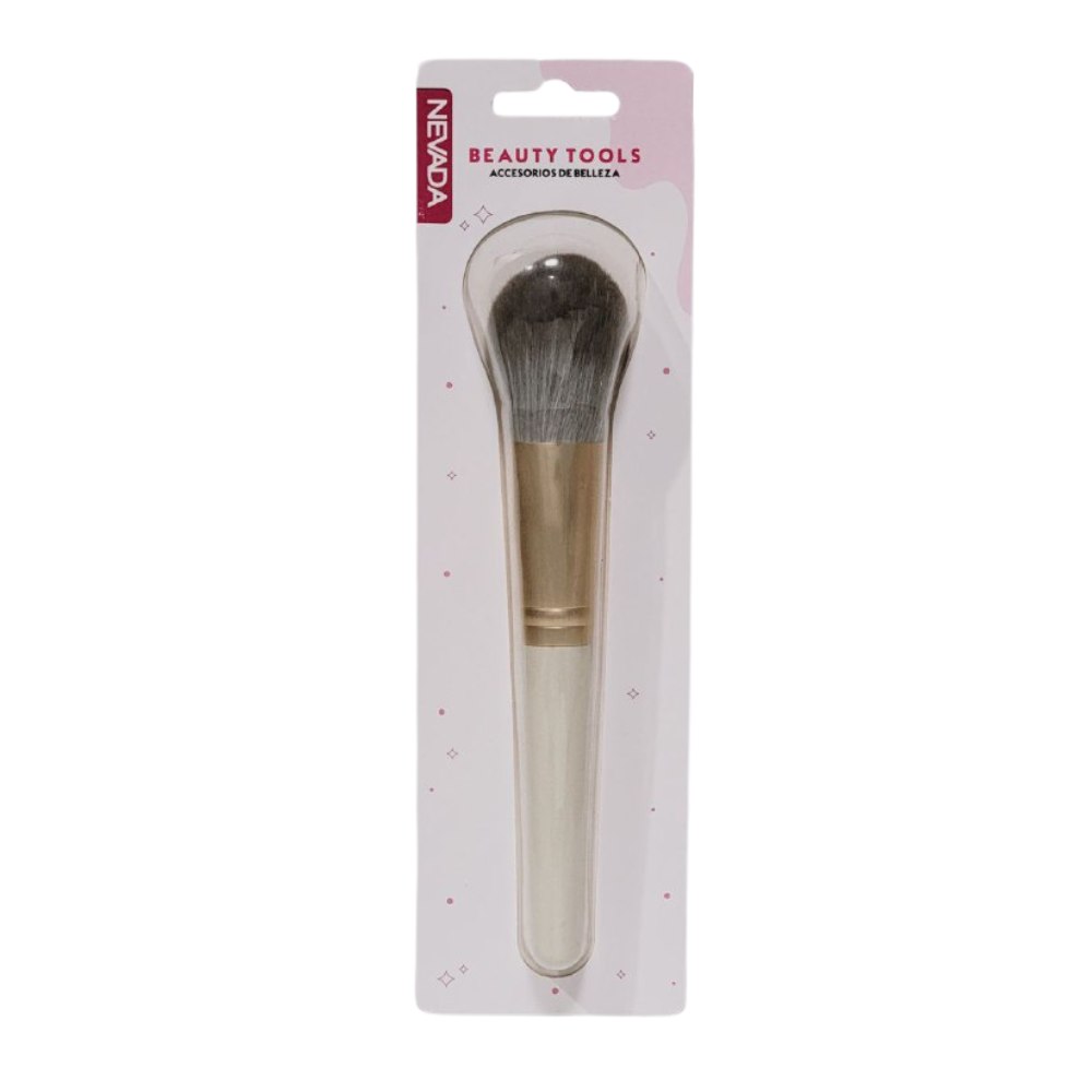 BROCHA COSMÉTICA PARA POLVOS DE CERDAS SUAVES Y DENSAS NEVADA 20CM