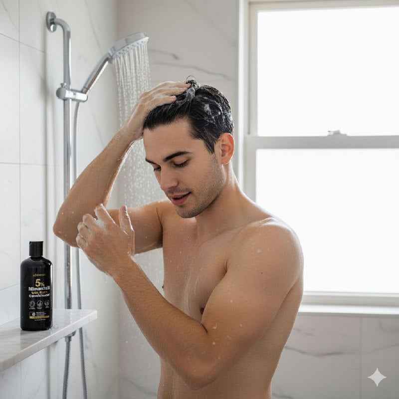 ACONDICIONADOR ANTICAIDA Y RECONSTRUCTOR CON MINOXIDIL 5% Y BIOTINA KORMESIC 300ML