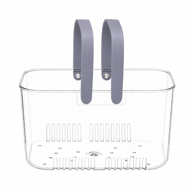 CANASTA ORGANIZADORA DE PLASTICO RESISTENTE MULTIUSOS CON ASAS 26X15CM