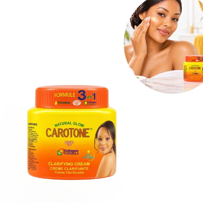 CREMA FACIAL ACLARANTE, ILUMINADORA Y CON PROTECCION SOLAR DE CAROTENO Y COLAGENO CAROTONE 135ML