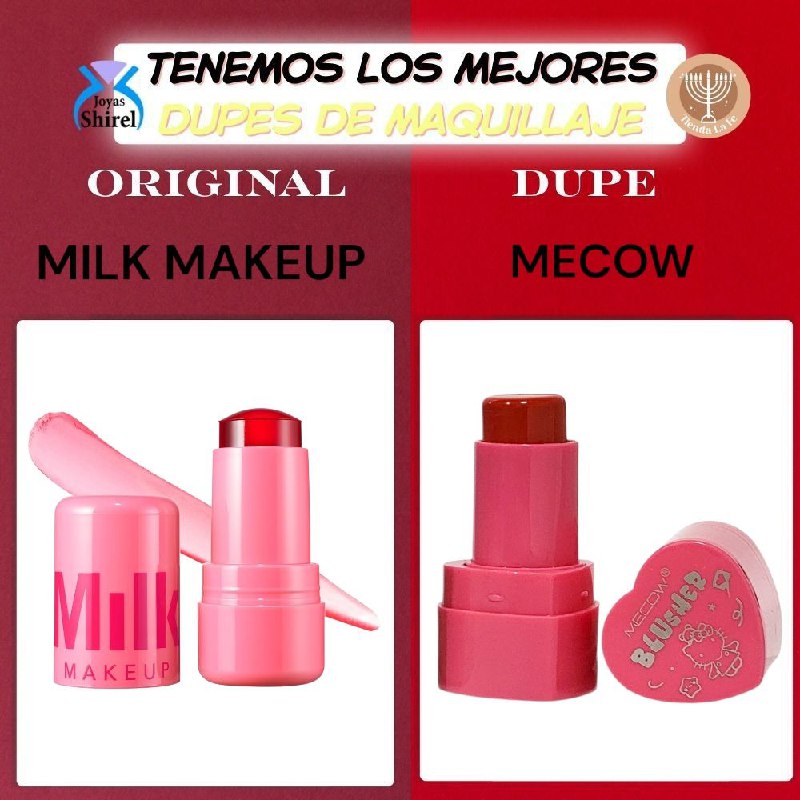 BLUSH EN BARRA SEDOSO ILUMINADORA DE LARGA DURACION MECOW, DUPE DE MILK MAKEUP
