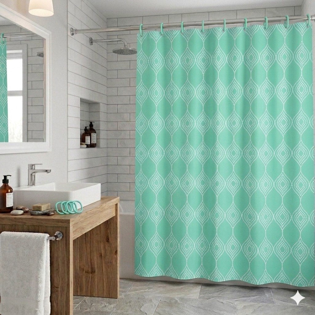 CORTINA PARA BAÑO DE PEVA MODERNA THE SPA COLLECTION 180X180CM