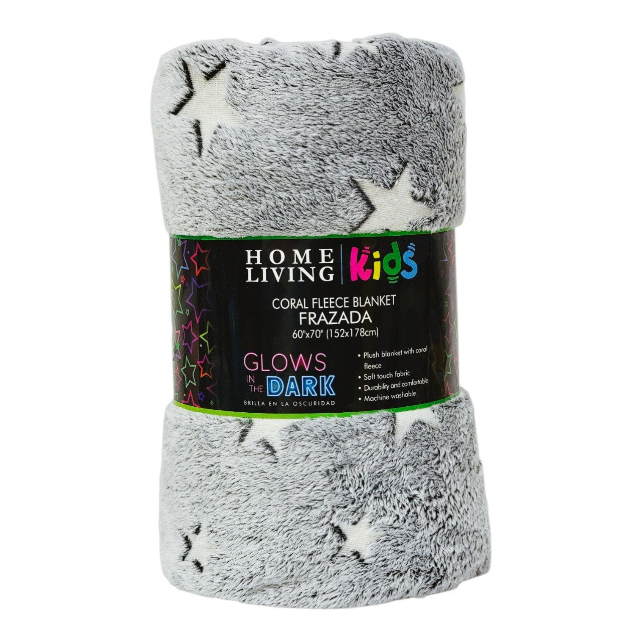 MANTA DE VELLON DE CORAL TERMICA LUMINNOSA INFANTIL HOME LIVING 152X178CM