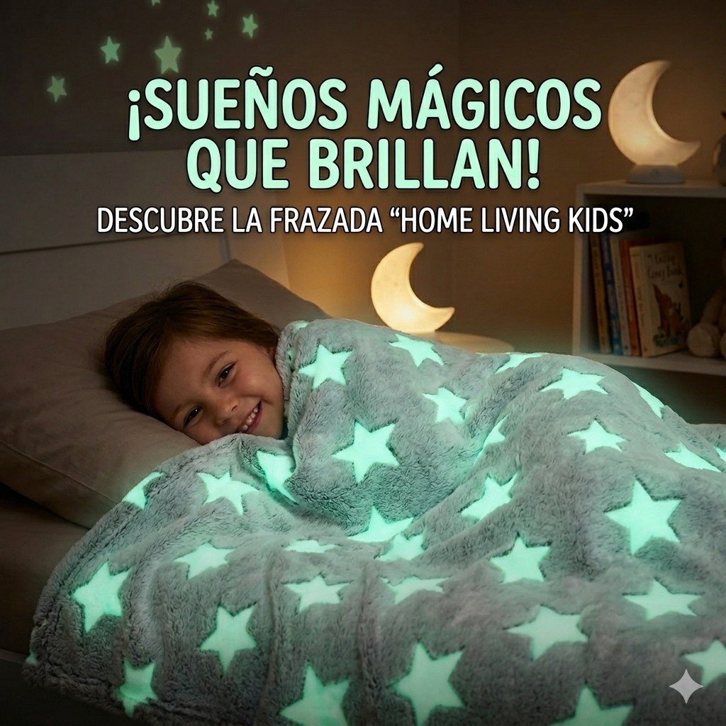 MANTA DE VELLON DE CORAL TERMICA LUMINNOSA INFANTIL HOME LIVING 152X178CM