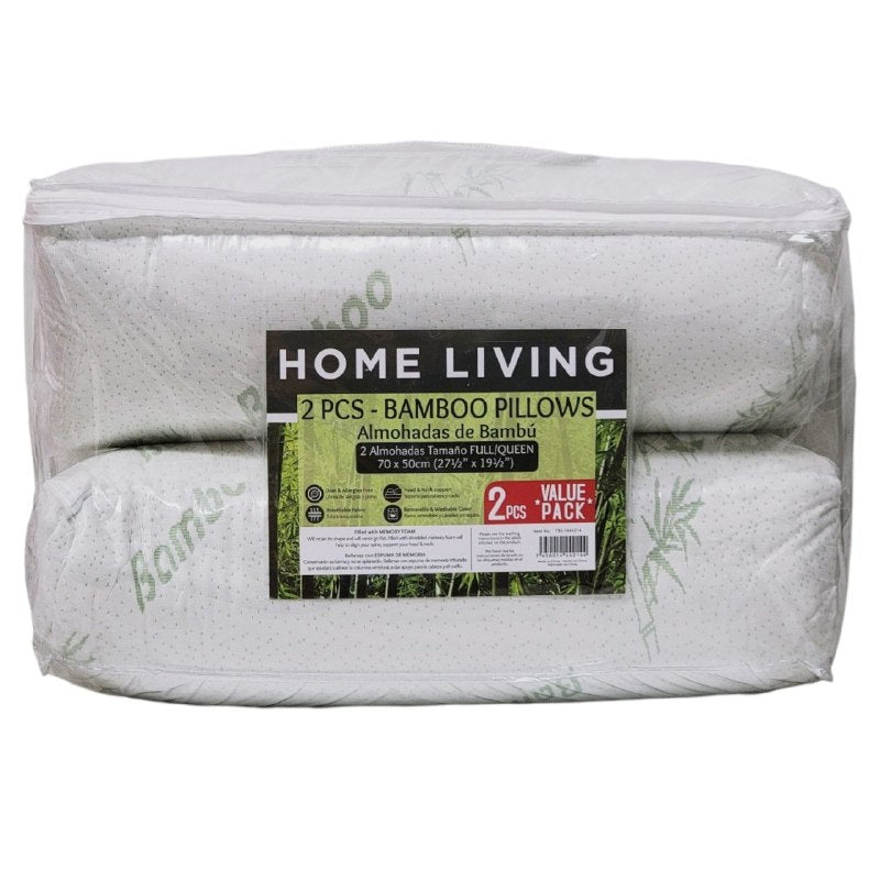 SET DE ALMOHADAS CON TECNOLOGIA DE BAMBU TAMAÑO QUEEN 2UND HOME LIVING 70X50CM