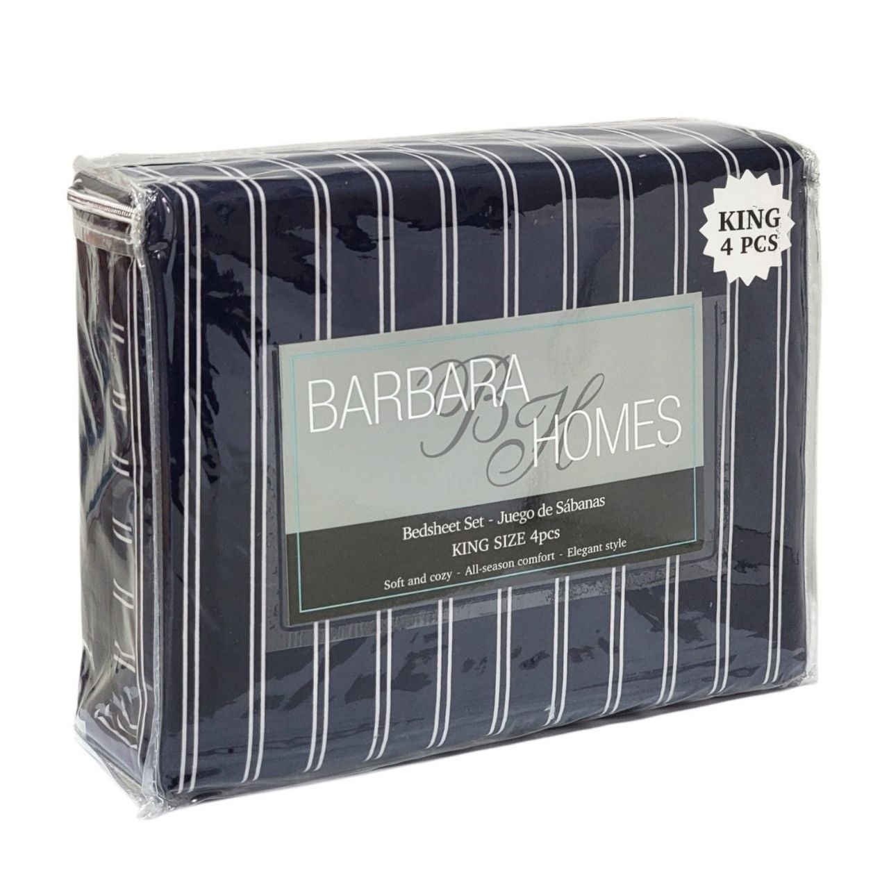 JUEGO DE SÁBANAS TAMAÑO KING 4PCS BARBARA HOMES