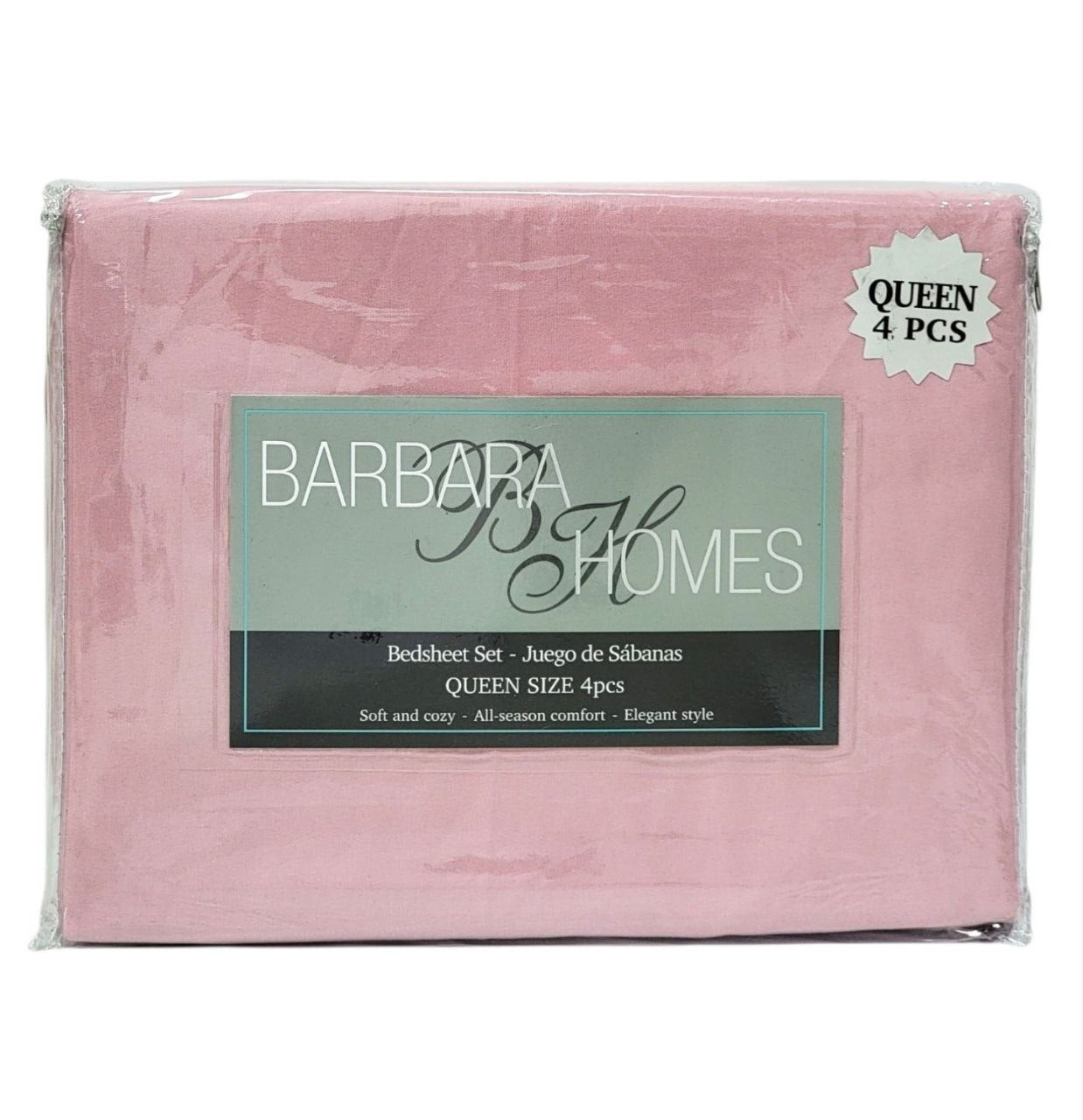 JUEGO DE SÁBANAS TAMAÑO QUEEN 4PCS BARBARA HOMES